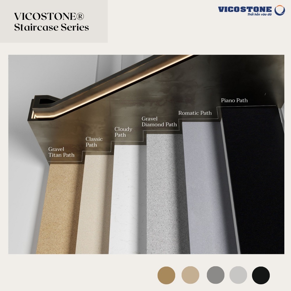 đá Vicostone cầu thang Ninh Bình